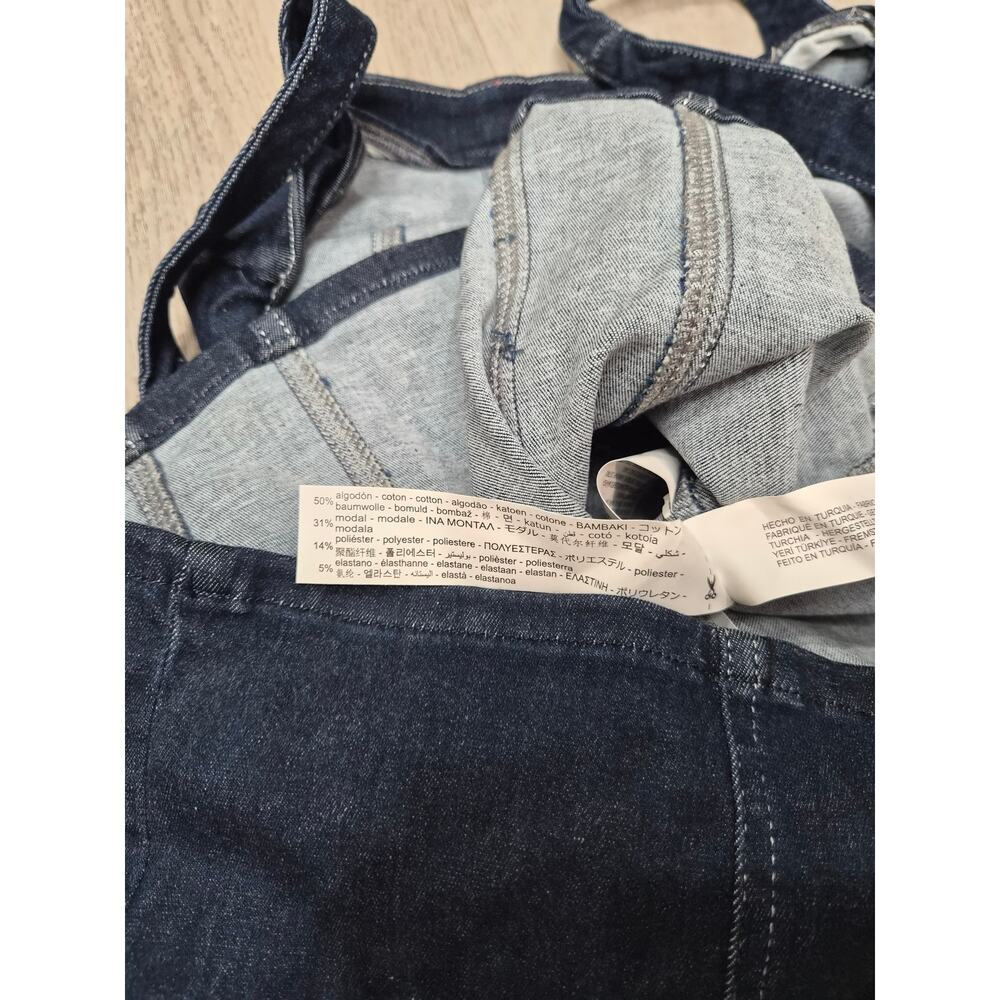 NWOT Zara Dark Wash Mini Dress Size Medium - Picture 4 of 5